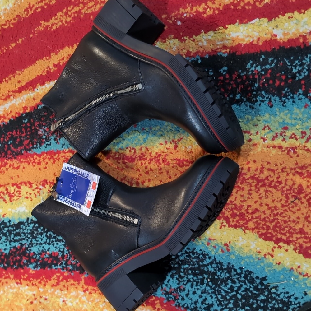 Bos. & Co. Black Leather Ankle Boots - Picture 2 of 7